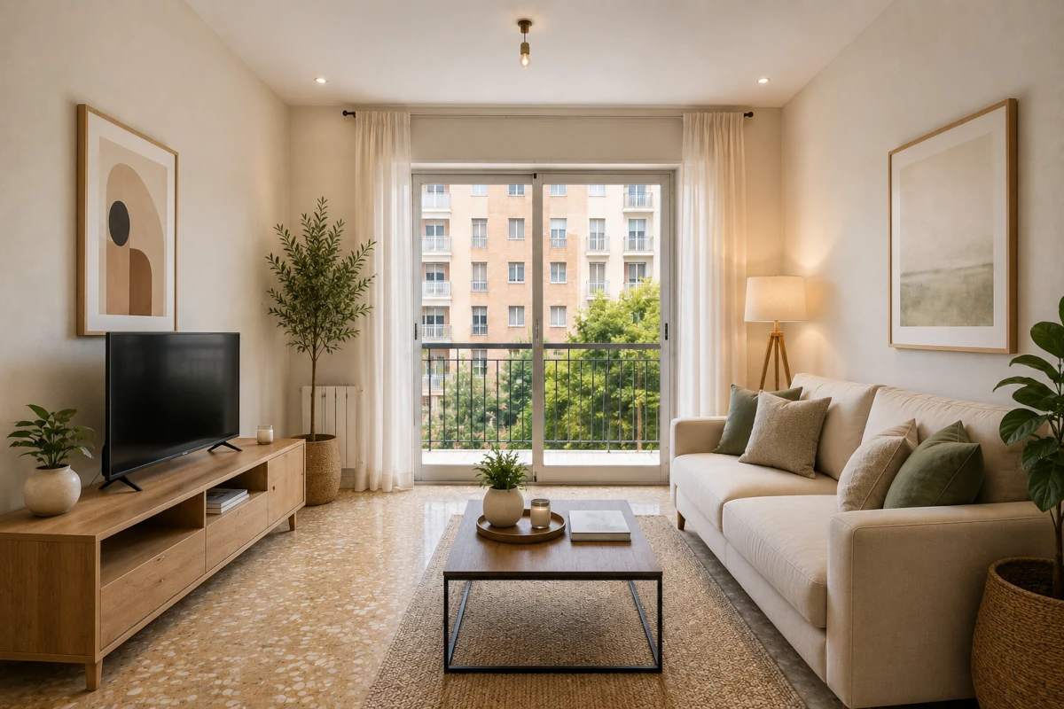 Fotografía original de una vivienda antes de la mejora visual