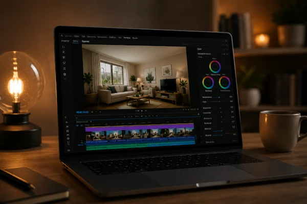Edición y mejora profesional de vídeo inmobiliario
