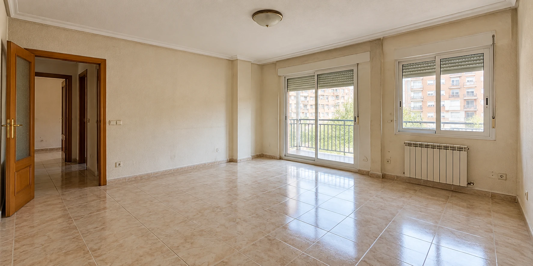 Salón transformado con home staging virtual