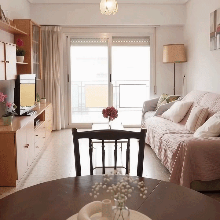 Escena animada con IA de una vivienda